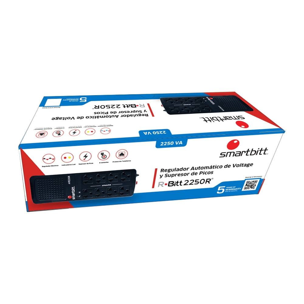 REGULADOR 2250VA 1100W SMARTBITT SBAVR2250R 8C 12M DE GARANTIA
