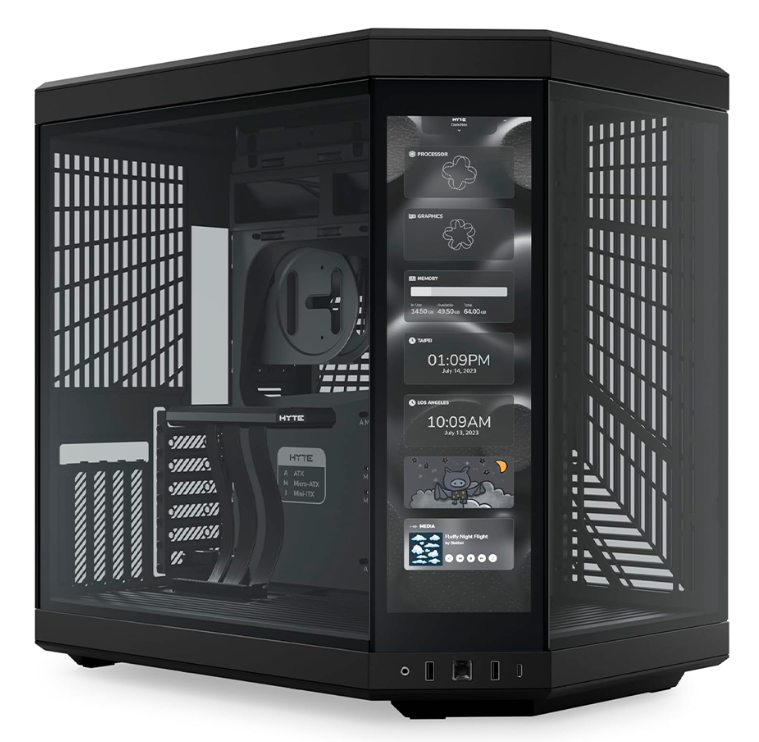 archivar 101224GABINETE HYTE Y70 TOUCH ATX S/FUENTE CRISTAL NEGRO CS-HYTE-Y70-B-L 11M DE GARANTIA