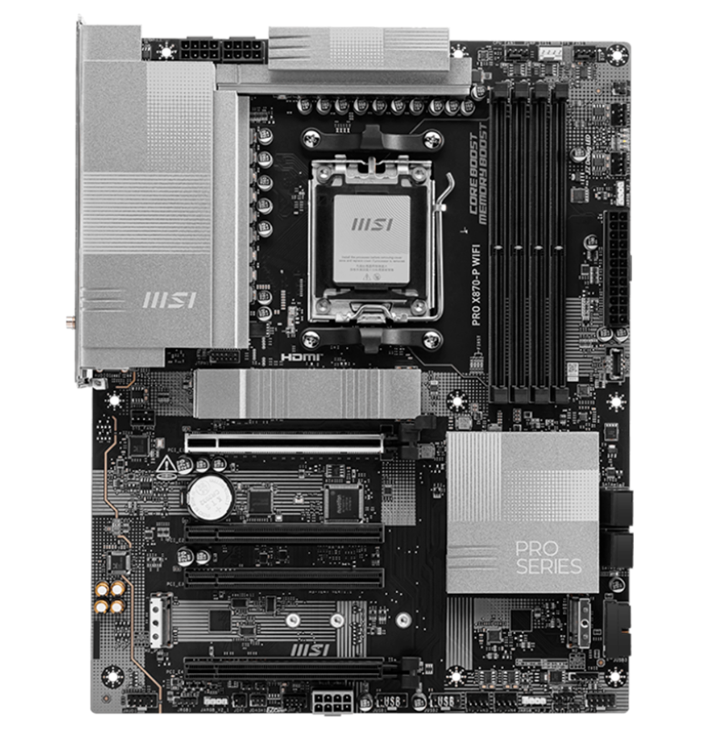 MOTHER AMD X870-P WIFI MSI PRO AM5 4xDDR5 256GB ATX 12M DE GARANTIA