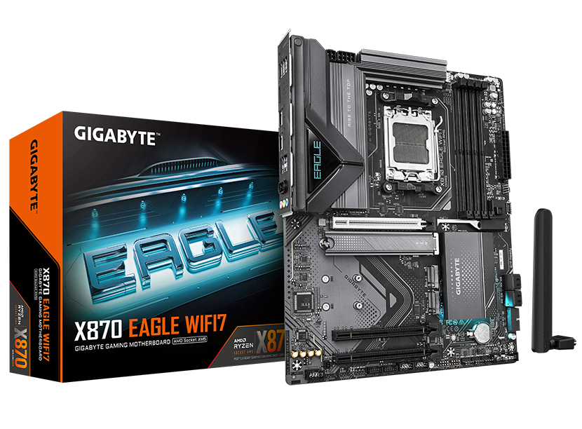 MOTHER AMD X870 GIGABYTE EAGLE AX AM5 4xDDR5 256GB ATX 12M DE GARANTIA  