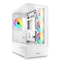 ARCH140625 GABINETE SHARKOON AK6 RGB MATX S/FUENTE CRISTAL BLANCO C-AK6W 11M DE GARANTIA