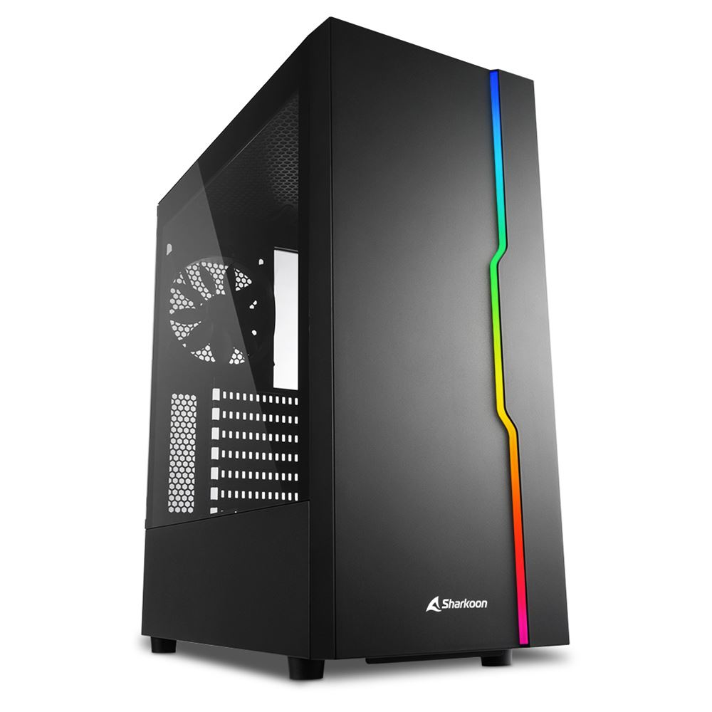 ARCH140625 GABINETE SHARKOON SLIDER RGB MATX S/FUENTE CRISTAL NEGRO C-SLIDERB 11M DE GARANTIA
