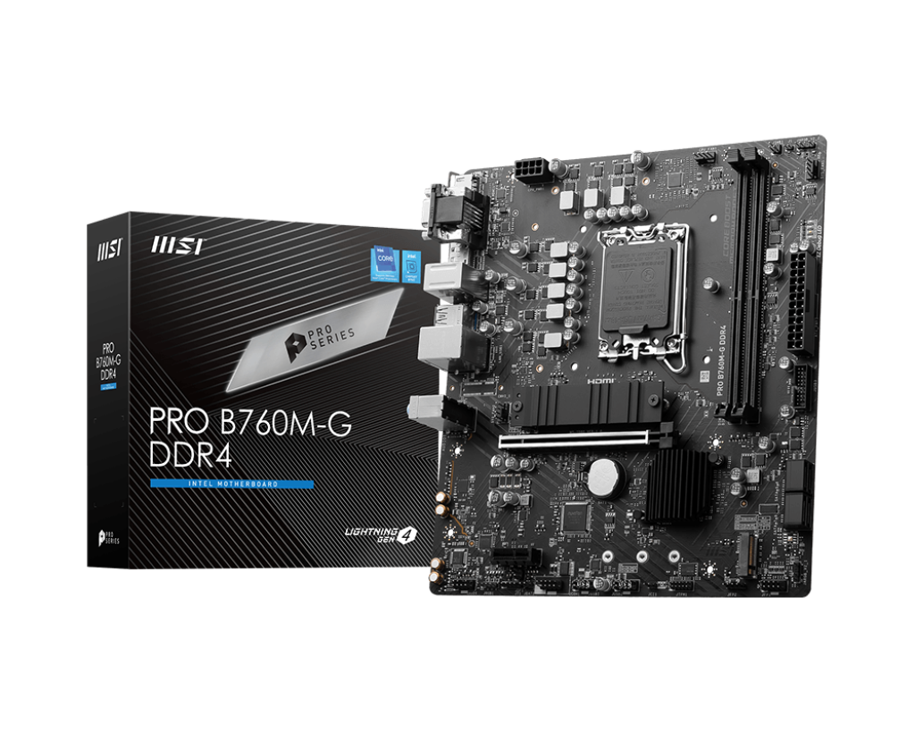 MOTHER INTEL B760M-G MSI PRO LGA1700 2xDDR4 64GB M-ATX 12M DE GARANTIA