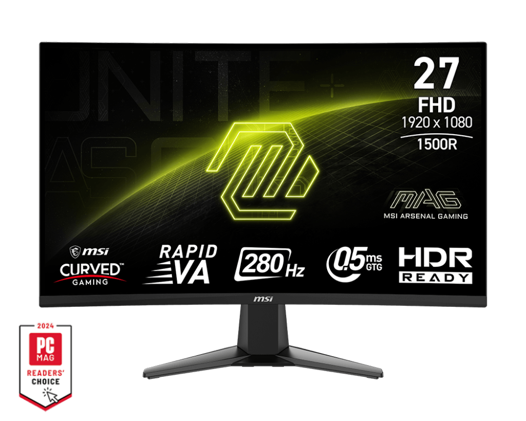 MONITOR 27 MSI MAG 276CXF 0.03MS 280HZ FULL HD CURVO VA DP NEGRO 12M DE GARANTIA