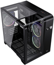 GABINETE BALAM RUSH TANK EXPERT CURVE 6400 NEGRO M-ATX DIGITAL 3VENT ARGB CRISTAL S/FUENTE BR-941617 11M DE GARANTIA