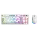 KIT 2 EN 1 USB BALAM RUSH SQUAD CONQUEST KG515 BLANCO TECLADO AL 85/ MOUSE 7200DPI RGB BR-940450 3M DE GARANTIA