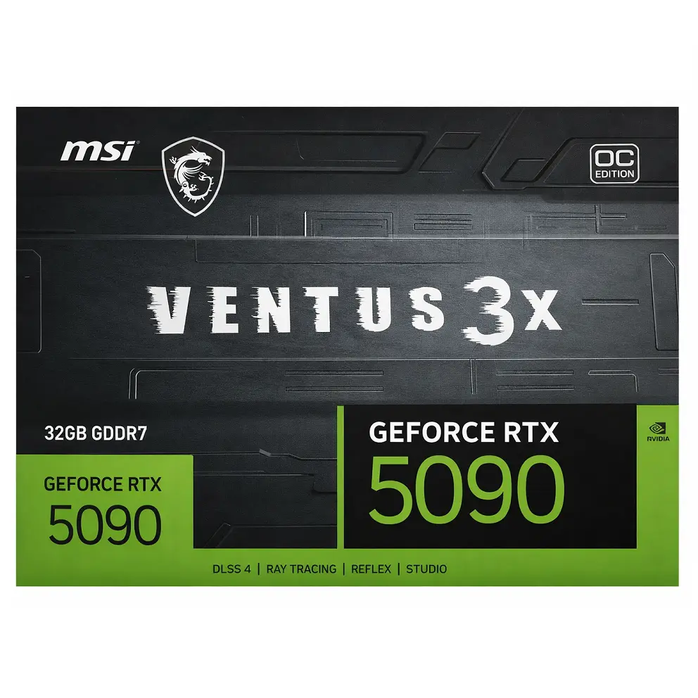 TARJETA DE VIDEO NVIDIA GEFORCE RTX5090 32GB OC GDDR7 MSI VENTUS 3X HDMI DP RTX 5090 32G VENTUS 3X OC 12M DE GARANTIA