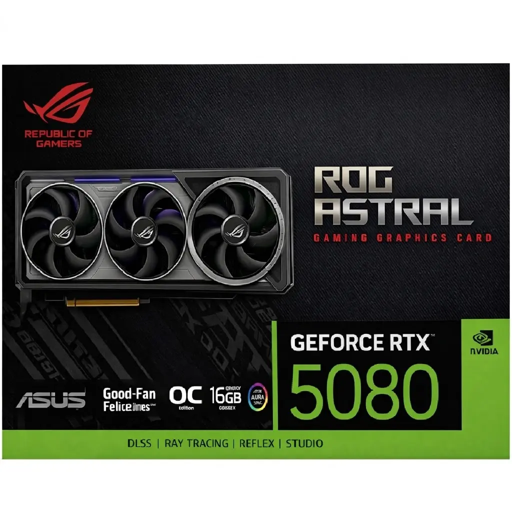 TARJETA DE VIDEO NVIDIA GEFORCE RTX5080 16GB OC GDDR7 ASUS ROG ASTRAL 90YV0LV0-M0AA00 12M DE GARANTIA