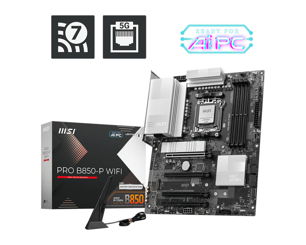 ARCH140625 MB MSI PRO B850-P WIFI AMD DDR5 256GB AM5 ATX HDMI USB-C PRO B850-P WIFI 11M DE GARANTIA