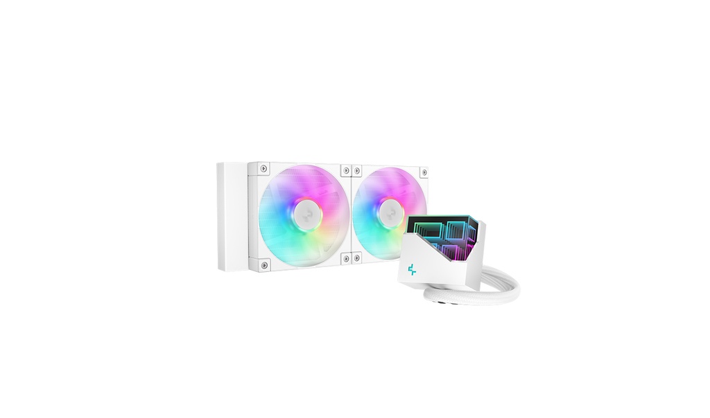 ENFRIAMIENTO DEEPCOOL LT240 BLANCO ARGB 240MM LGA1700/AM5 R-LT240-WHAMNC-G-1 11M DE GARANTIA