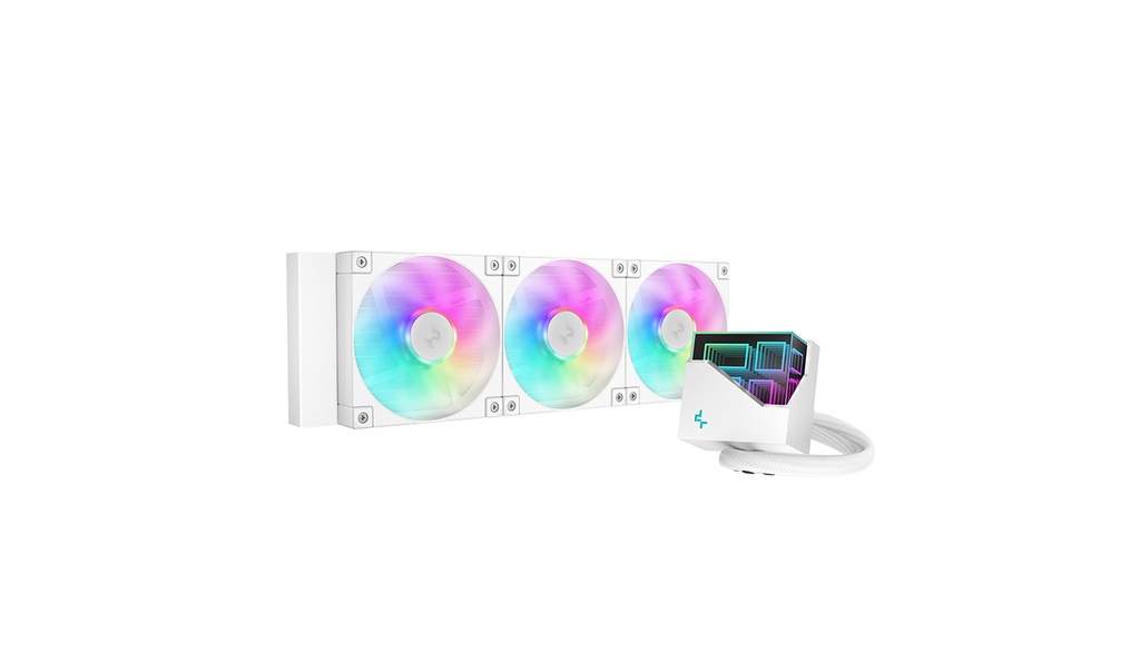 ENFRIAMIENTO DEEPCOOL LT360 BLANCO ARGB 360MM LGA1700/AM5 R-LT360-WHAMNC-G-1 11M DE GARANTIA