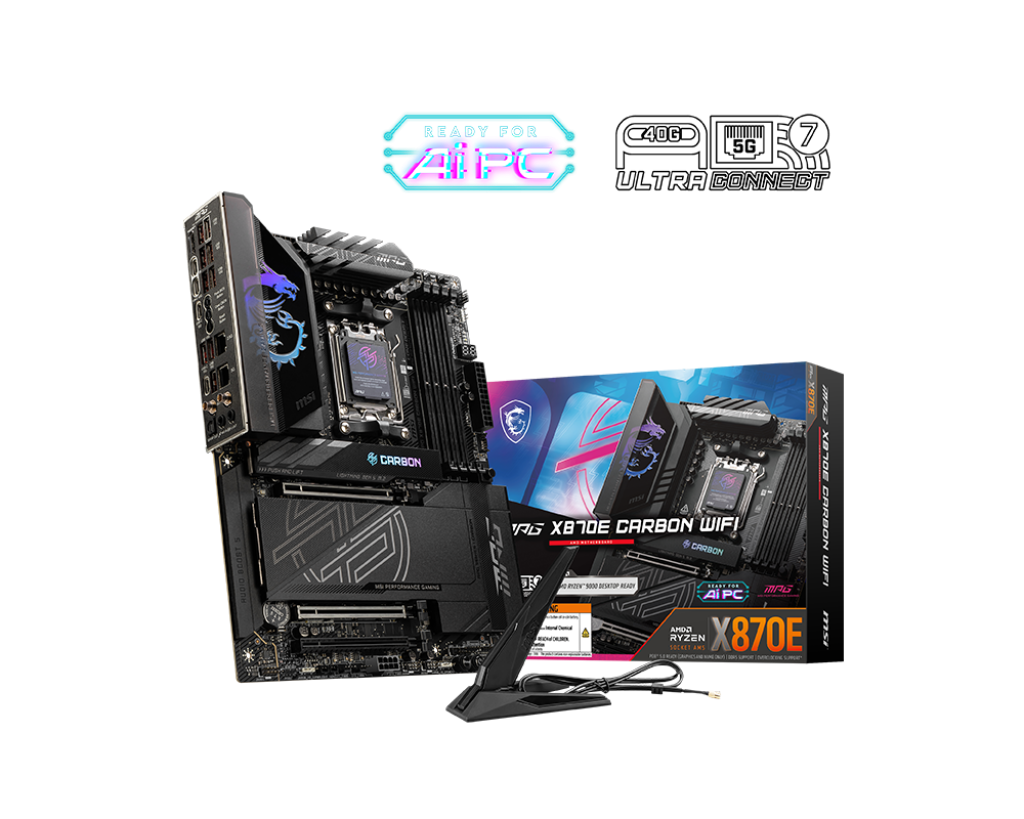MOTHER AMD X870E CARBON WIFI MSI MPG WIFI 4xDDR5 256GB ATX 12M DE GARANTIA