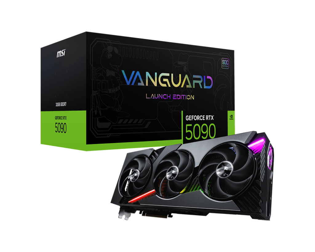 TVIDEO MSI RTX 5090 VANGUARD SOC LAUNCH EDITION 32GB GDDR7 HDMI DP RGB RTX 5090 32G VANGUARD SOC LAUNCH EDITION 12M DE GARANTIA