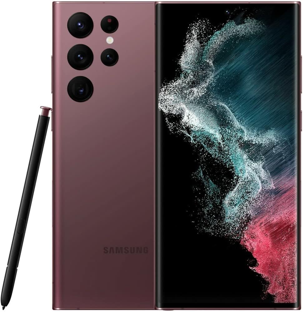 CELULAR SAMSUNG GALAXY S22 ULTRA 5G NFC 1-SIM 12GB 256GB 6.8" SM-S908U1 ROJO 11M DE GARANTIA