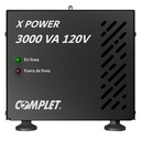 REGULADOR 3000VA 3000W COMPLET XPOWER ERV-10-006 2C 11M DE GARANTIA