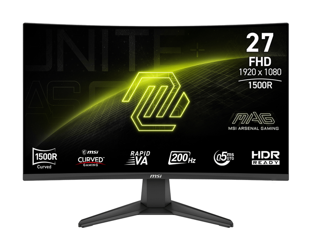 MONITOR MSI 27" GAMING 276CF 0.5MS 200HZ FHD CURVO HDMI DP MAG 276CF E20 12M DE GARANTIA