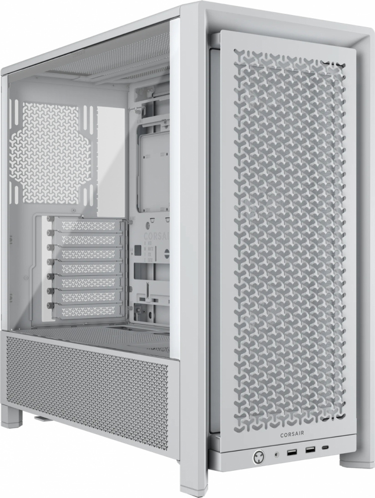 GABINETE CORSAIR 4000D RS M-ATX USB-C BLANCO CC-9011313-WW 11M DE GARANTIA