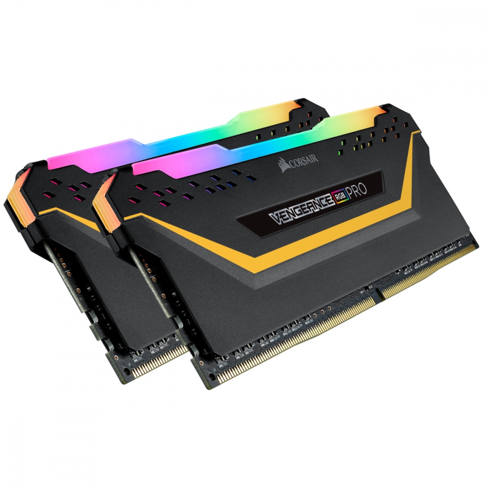 RAM CORSAIR DDR4 VENGEANCE RGB PRO TUF GAMING EDITION 2X8 16GB 3200 NEGRO CMW16GX4M2C3200C16-TUF 12M DE GARANTIA
