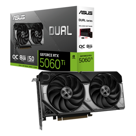 TARJETA DE VIDEO NVIDIA GEFORCE RTX5060TI 8GB OC GDDR7 ASUS DUAL 90YV0MP2-M0AA00 12M DE GARANTIA