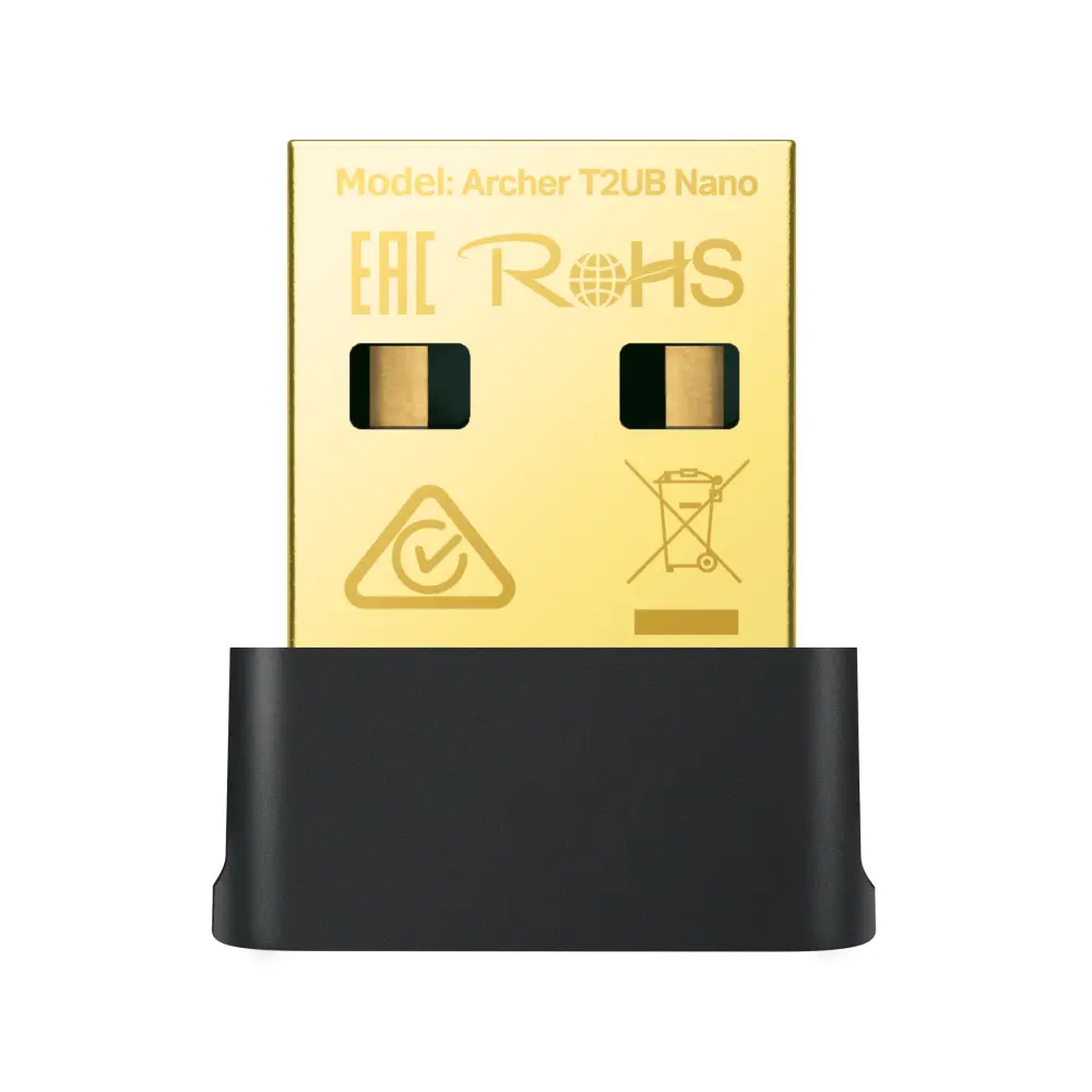 ADAPTADOR TPLINK ARCHER T2UB NANO 600MBPS 5GHZ USB BLUETOOTH 4.2 DUAL BAND 12M DE GARANTIA