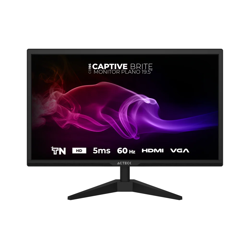 MONITOR 20 ACTECK CAPTIVE BRITE CB195 5MS 60HZ HD TN AC-939409 12M DE GARANTIA