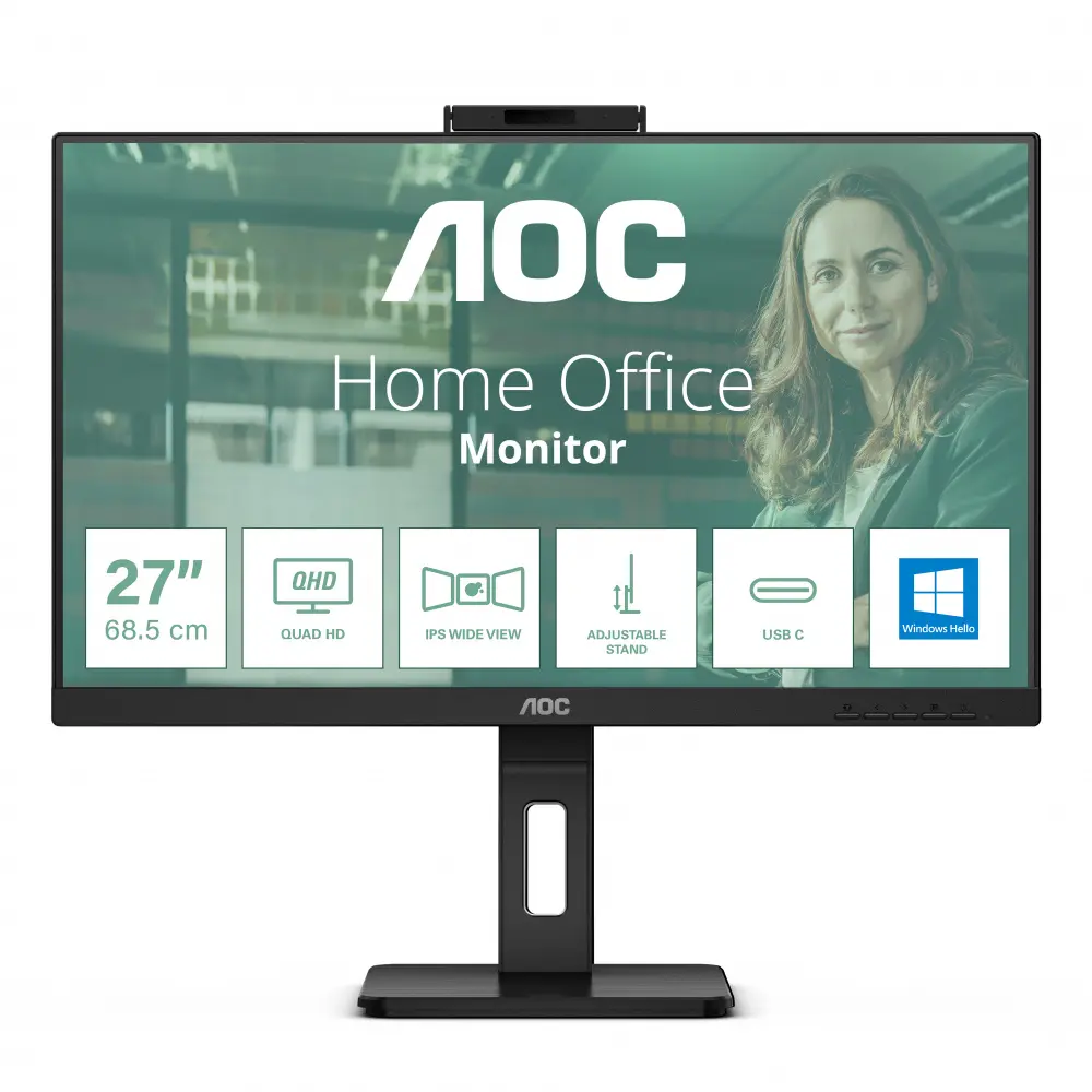 MONITOR 27 AOC Q27P3CW 4MS 75HZ BOCINAS QHD IPS ADAPTIVE SYNC GARANTIA CON FABRICANTE