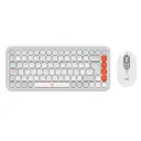 KIT 2 EN 1 LOGITECH POP ICON COMBO BLUETOOTH BLANCO NARANJA 920-013055 12M DE GARANTIA