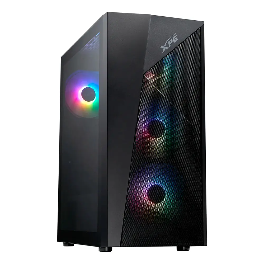 GABINETE ADATA XPG LANDER 500 NEGRO ARGB ATX S/FUENTE CRISTAL LANDER500MTA-BKCWW 12M DE GARANTIA