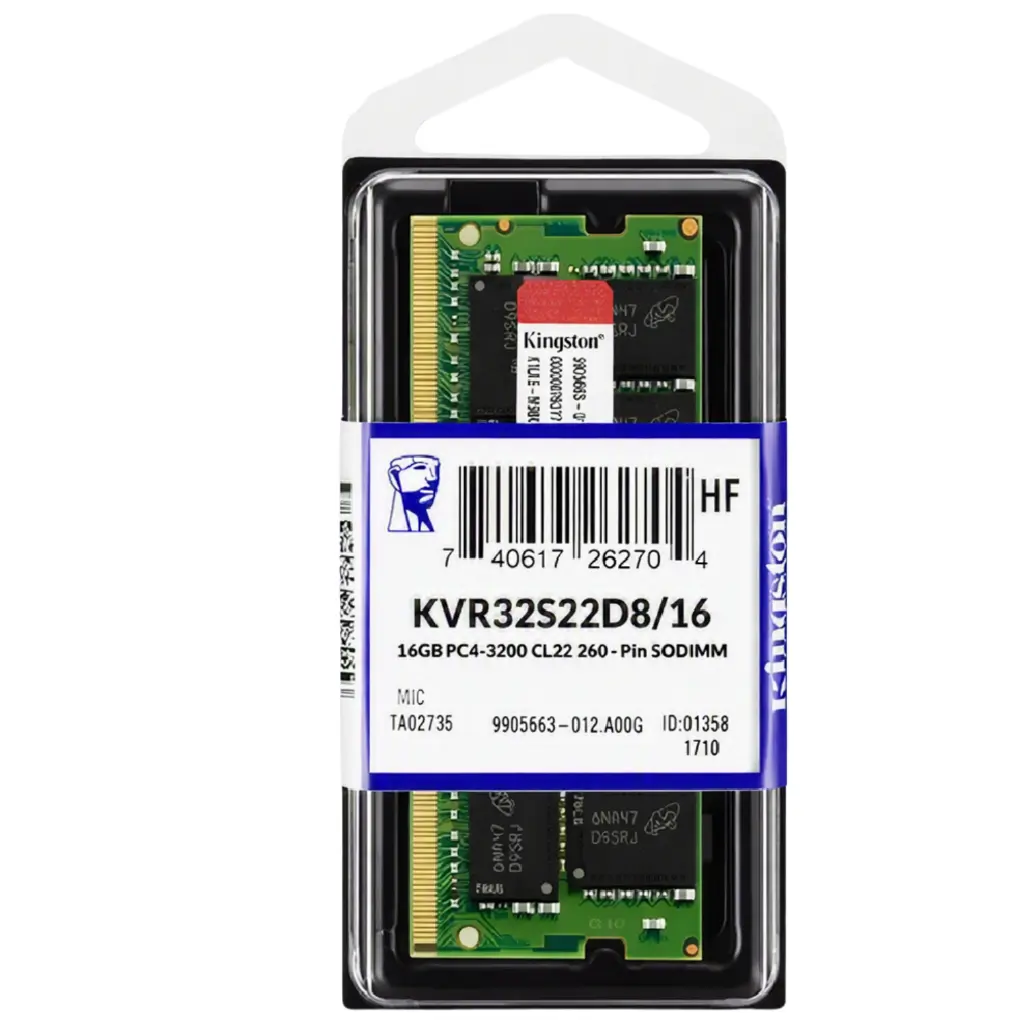 RAM KINGSTON KVR SODDR4 LAP 16GB 3200 KVR32S22D8/16 12M DE GARANTIA