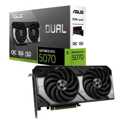 TARJETA DE VIDEO NVIDIA GEFORCE RTX5070 12GB OC GDDR7 ASUS DUAL 90YV0M17-MVAA00 12M DE GARANTIA