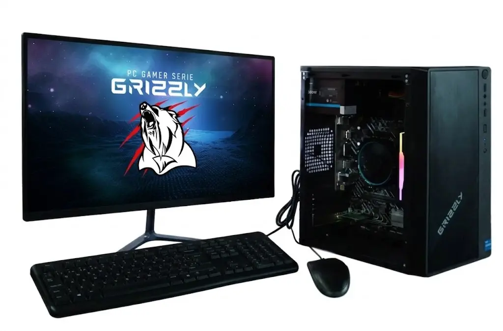 PC GRIZZLY INTEL CORE I3 12100 4.3GHZ 16GB 480GB WIFI MONITOR 22 KIT TECLADO Y MOUSE PG-INTEL095 12M DE GARANTIA 