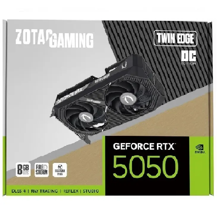 TARJETA DE VIDEO NVIDIA GEFORCE RTX5050 8GB OC GDDR6 ZOTAC GAMING TWIN EDGE ZT-B50500H-10M 12M DE GARANTIA