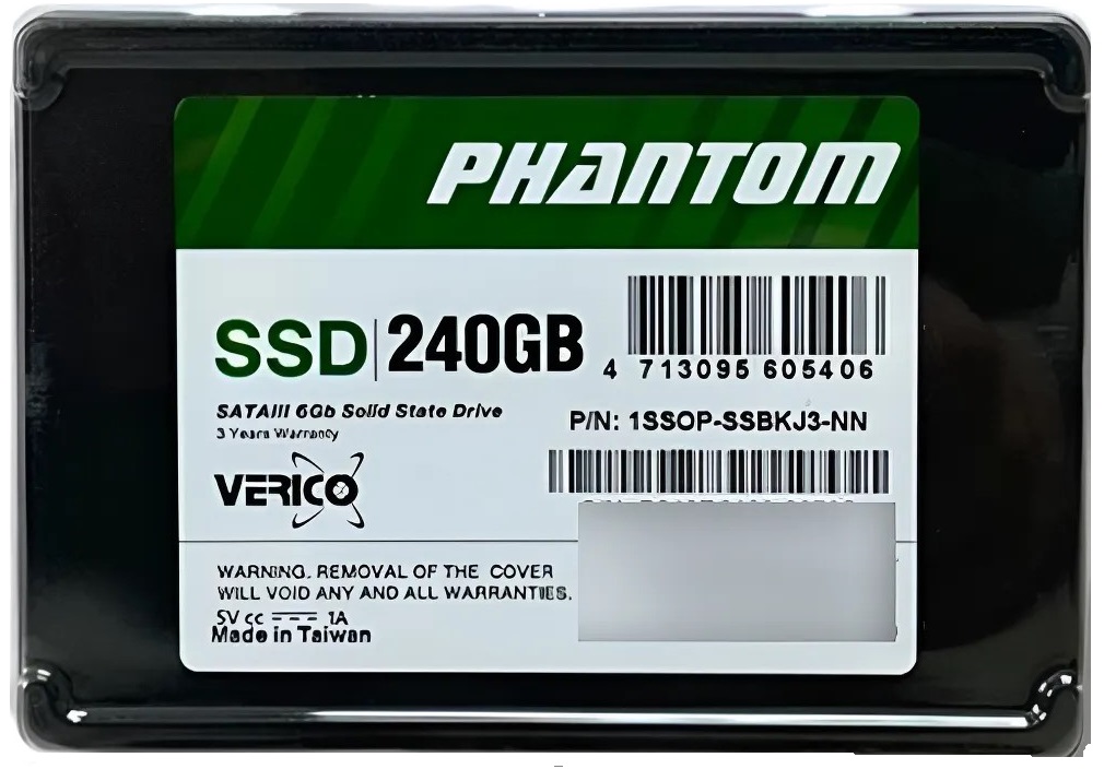 SSD VERICO PHANTOM 240GB SATA3 1SSOP-SSBKJ3-NN 12M DE GARANTIA