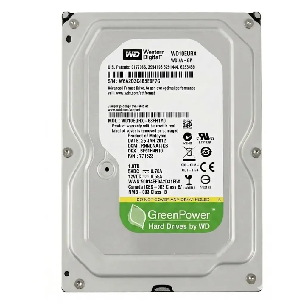 DD WD NEW PULL 1TB WD10EURX 3.5 11M DE GARANTIA