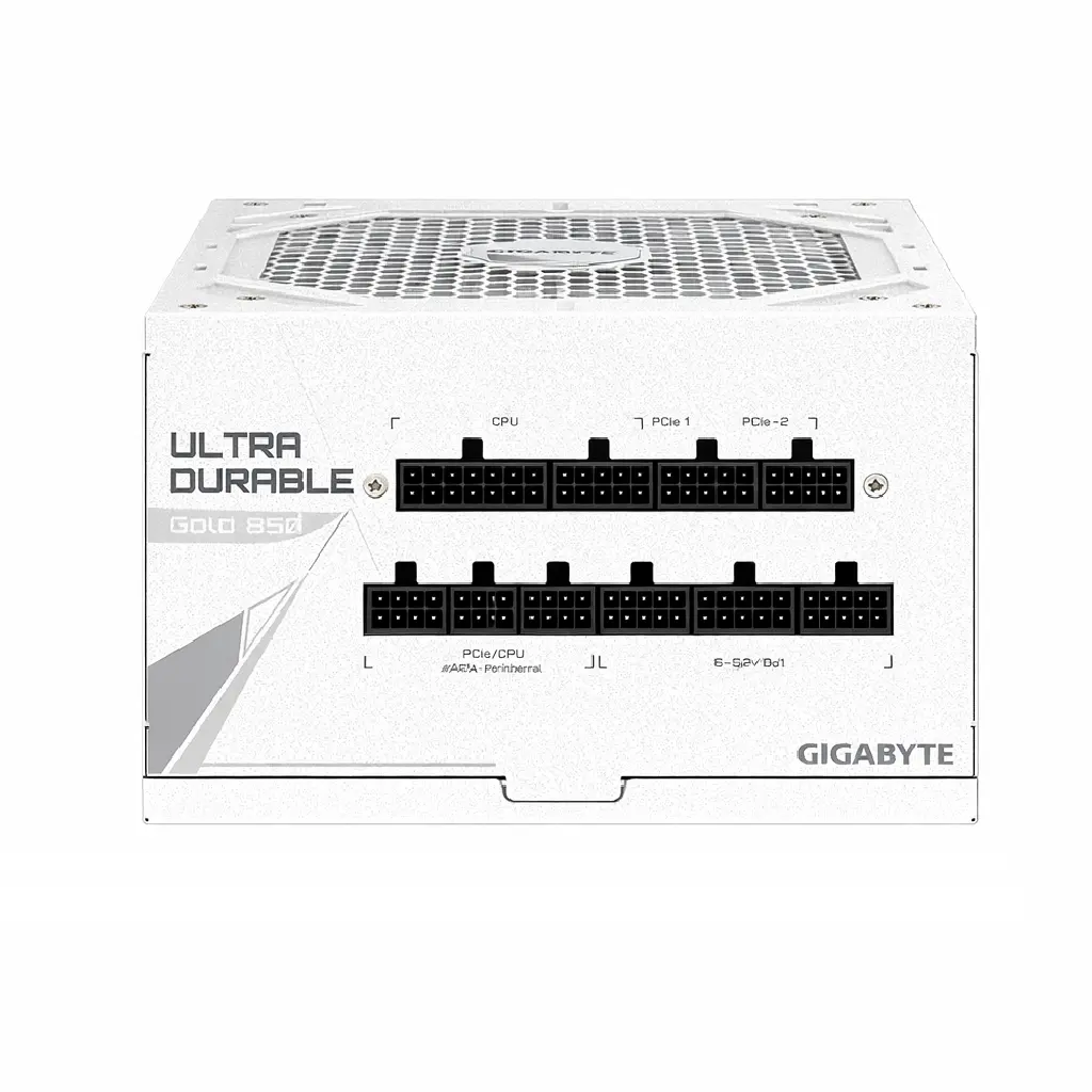FUENTE GIGABYTE 850W 80PLUS GOLD ATX MODULAR BLANCO GP-UD850GM PG5 ICE 12M DE GARANTIA