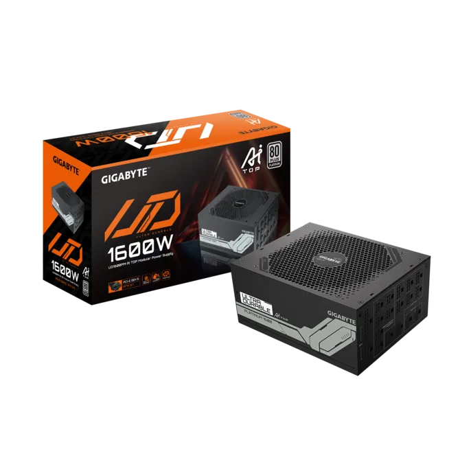 FUENTE GIGABYTE 1600W 80PLUS PLATINUM ATX MODULAR NEGRO GP-UD1600PM PG5 12M DE GARANTIA