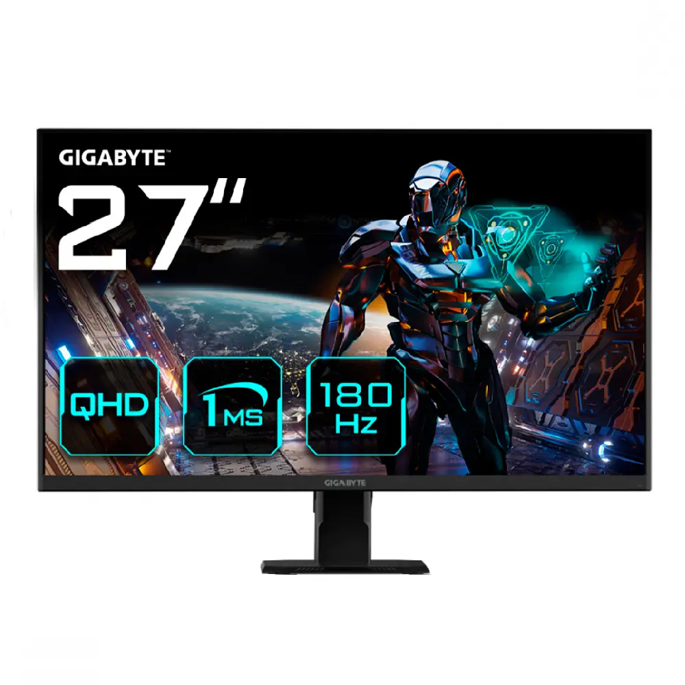 MONITOR 27 GIGABYTE GS27QA 1MS 180HZ QHD GAMER IPS PLANO ANTI-GLARE DP HDMI 12M DE GARANTIA