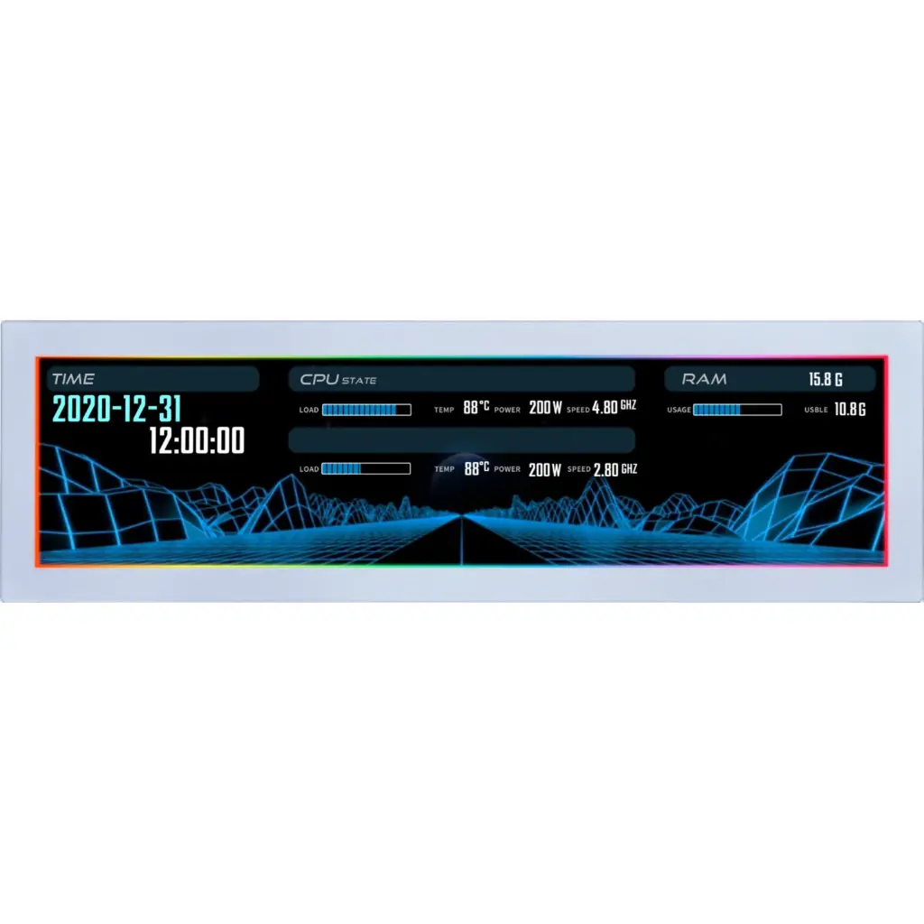 PANTALLA UNIVERSAL LCD LIAN LI 8.8" 60HZ IPS BORDE ARGB ORIENTACION HORIZONTAL/VERTICAL BLANCO SM088W 12M DE GARANTIA