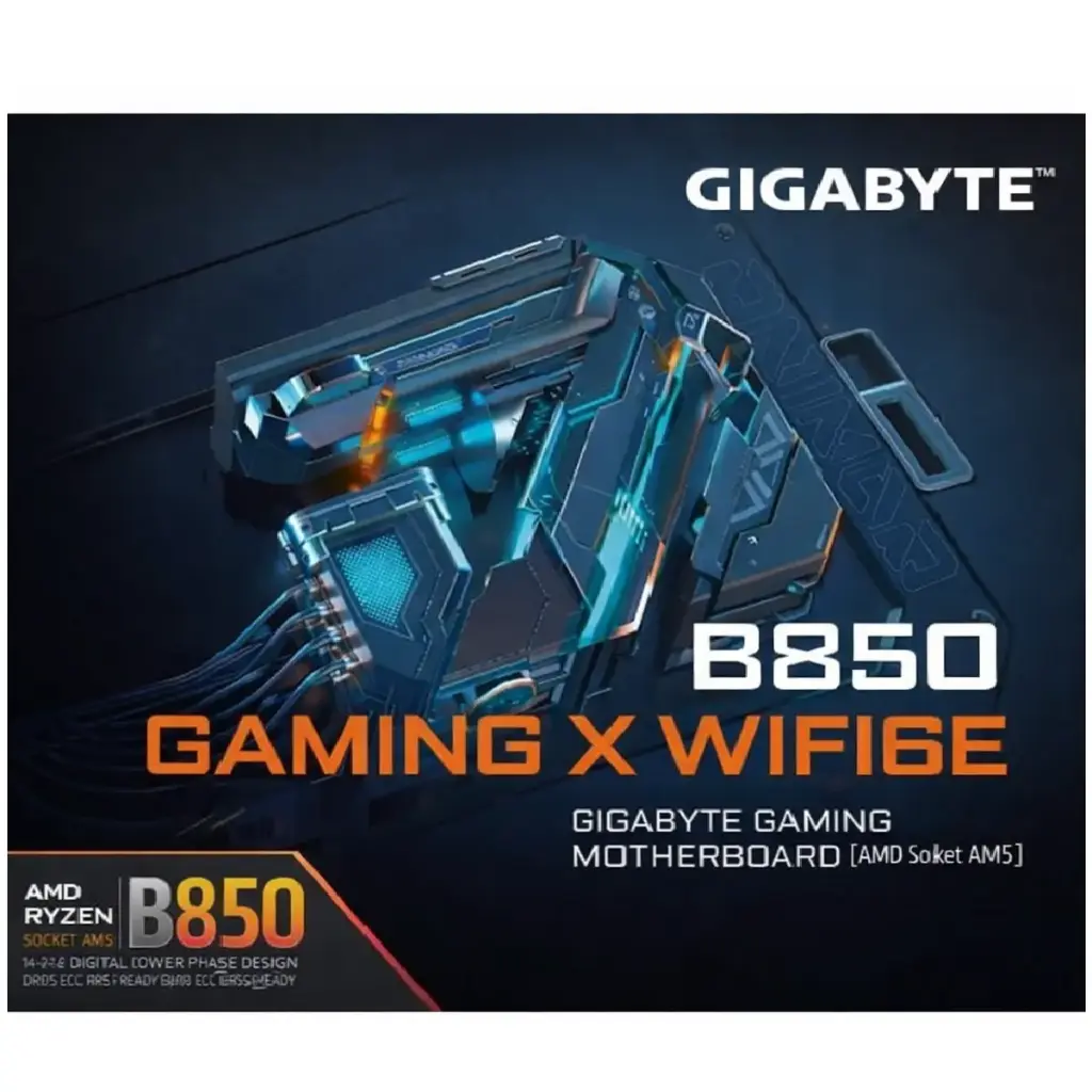 MOTHER AMD B850 GIGABYTE GAMING X WIFI6E AM5 4xDDR5 256GB NEGRO ATX 12M DE GARANTIA