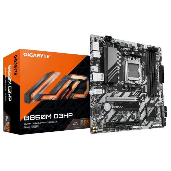 MOTHER AMD B850M D3HP GIGABYTE AM5 4xDDR5 256GB NEGRO M-ATX 12M DE GARANTIA