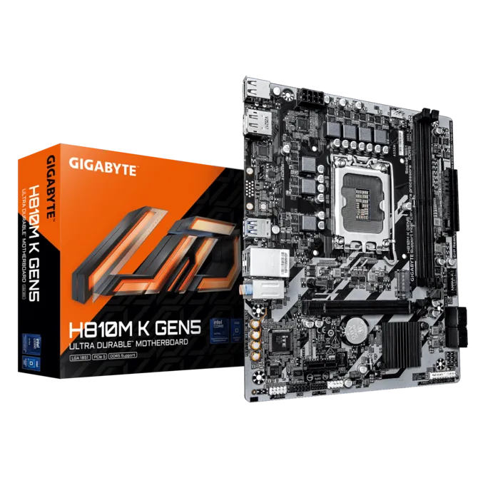 MOTHER INTEL H810M K GEN5 GIGABYTE LGA1851 2xDDR5 128GB M-ATX 12M DE GARANTIA