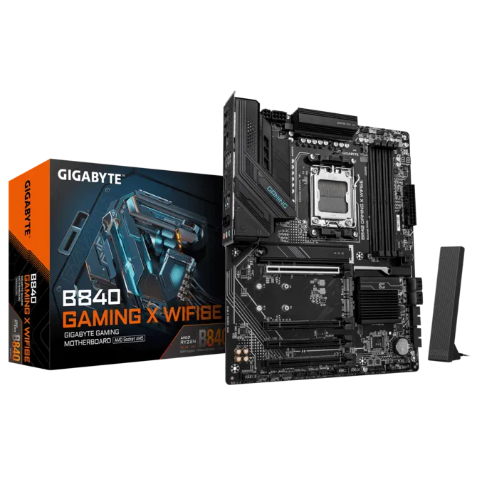 MOTHER AMD B840 GIGABYTE GAMING X WIFI6E AM5 4xDDR5 256GB ATX 12M DE GARANTIA