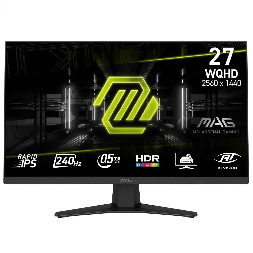 MONITOR 27 MSI MAG 274QF X24 0.5MS 240HZ WQHD GAMER IPS ANTI-GLARE FREESYNC 12M DE GARANTIA