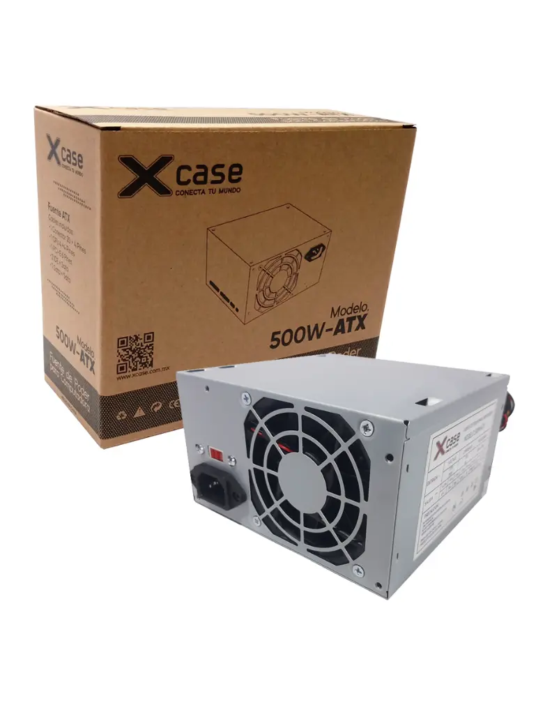 FUENTE XCASE 500W ATX FUE50007 1M DE GARANTIA