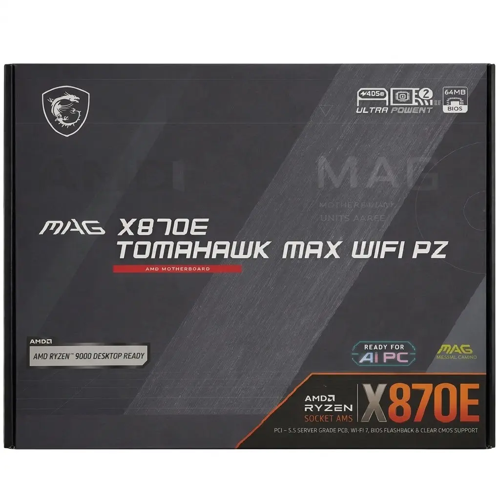 MOTHER AMD X870E TOMAHAWK MAX WIFI PZ MSI MAG AM5 4XDDR5 256GB ATX 12M DE GARANTIA