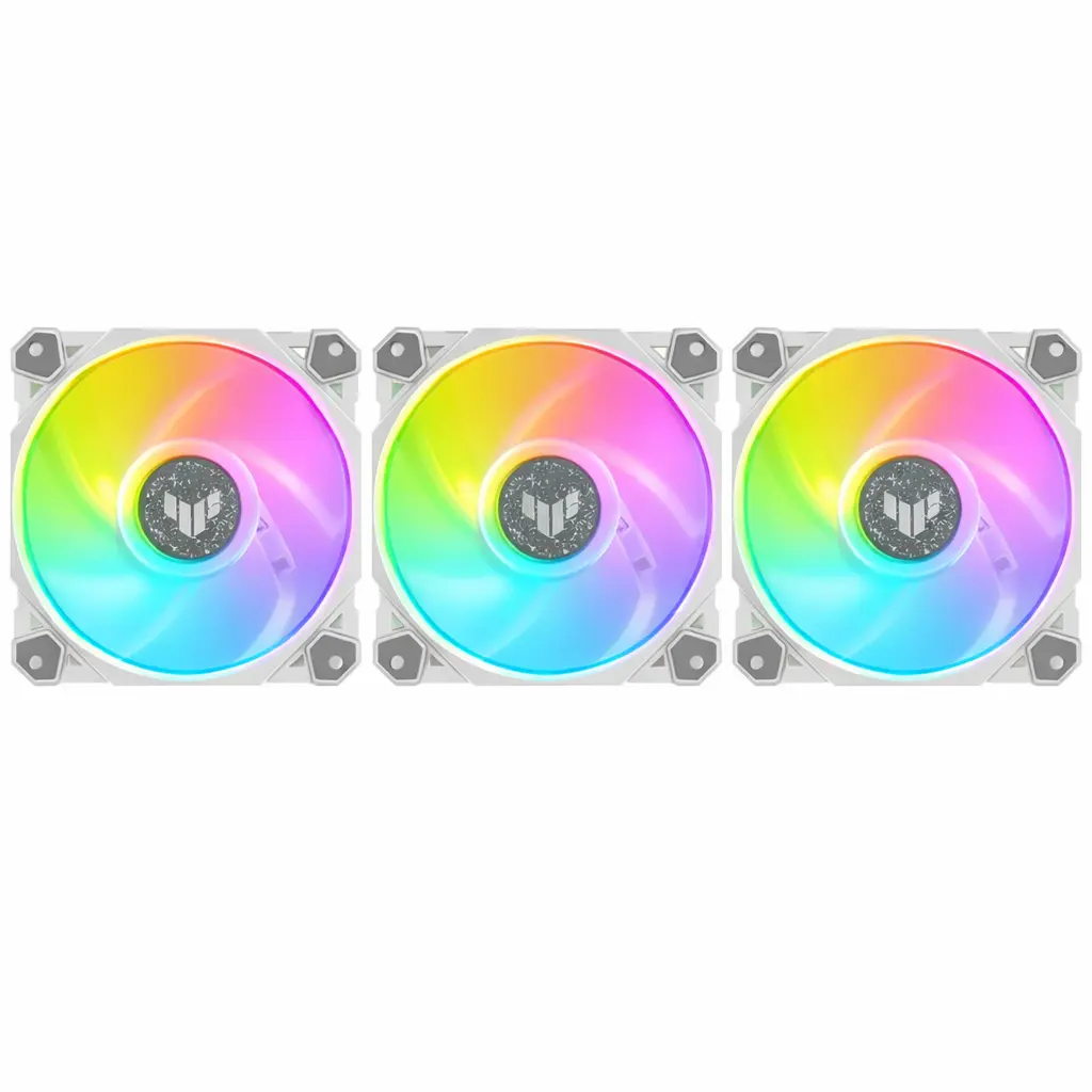 VENTILADOR ASUS TUF GAMING TF120 ARGB 120MM WHITE 3PACK 90DA0033-B08030 12M DE GARANTIA