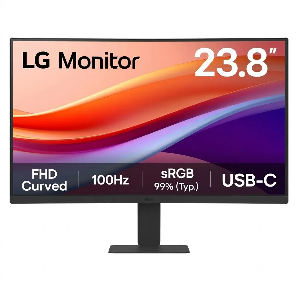 MONITOR 24 LG 24U421A-B CURVO 5MS 100HZ FULL HD VA USB-C GARANTIA CON FABRICANTE