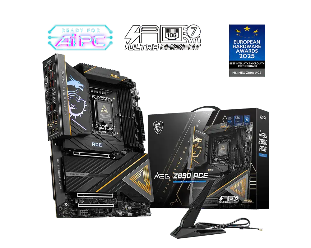 MOTHER INTEL Z890 MSI MEG ACE LGA1851 4XDDR5 256GB ATX MEG Z890 ACE 12M DE GARANTIA