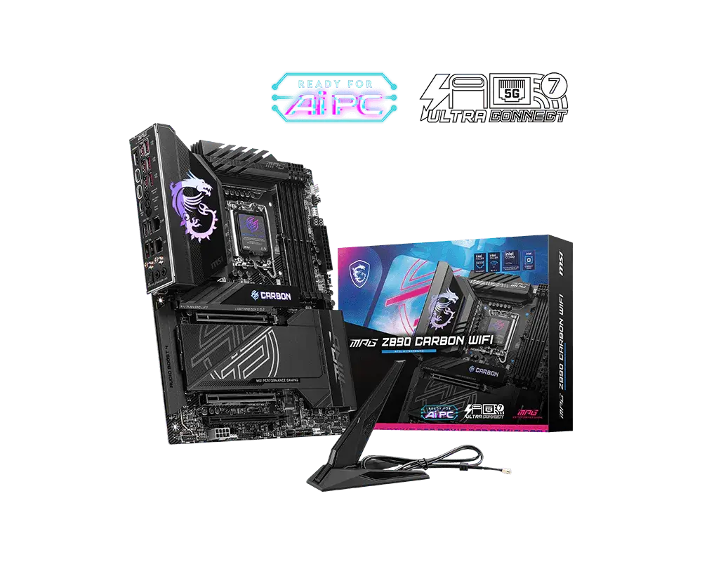 MOTHER INTEL Z890 WIFI MSI MPG CARBON LGA1851 4XDDR5 256GB ATX MPG Z890 CARBON WIFI 12M DE GARANTIA