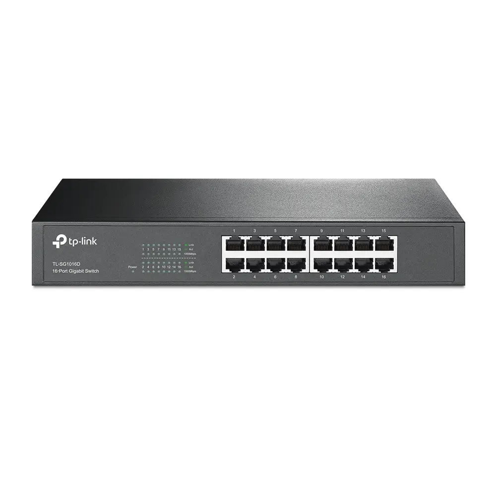 SWITCH TPLINK TL-SG1016D 16PTS GIGABIT 10/100/1000MBPS 32GBPS TL-SG1016D 12M DE GARANTIA